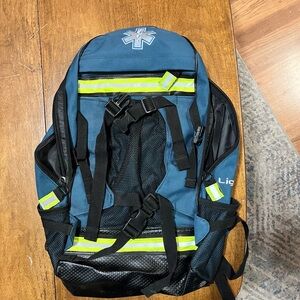Reflective Blue and Black Backpack